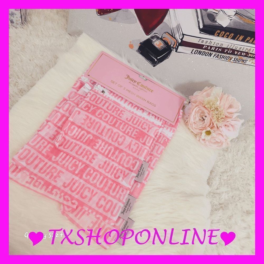 ❣️👙{ Juicy Couture } Logo | Pink laundry mesh wash bags | 👙❣️NWT